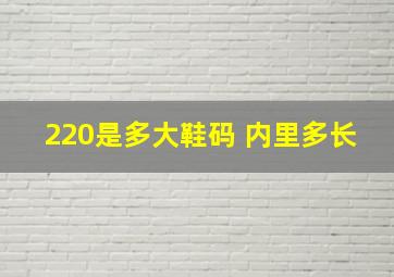 220是多大鞋码 内里多长